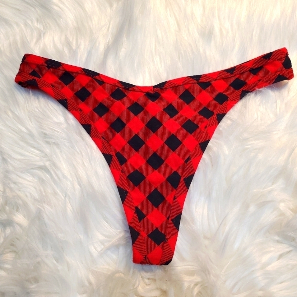 Pink Victoria's Secret Cotton High-Leg Thong Panty